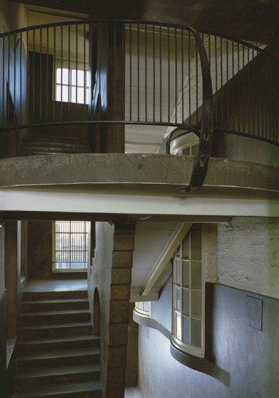View of the East Staircase, built 1897-99 by Charles Rennie Mackintosh